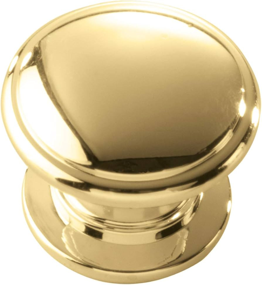 Hickory Hardware P3053-PB Williamsburg Collection Knobs, 1-1/4 Inch, Polished Brass, 1 Count (Pac... | Amazon (US)
