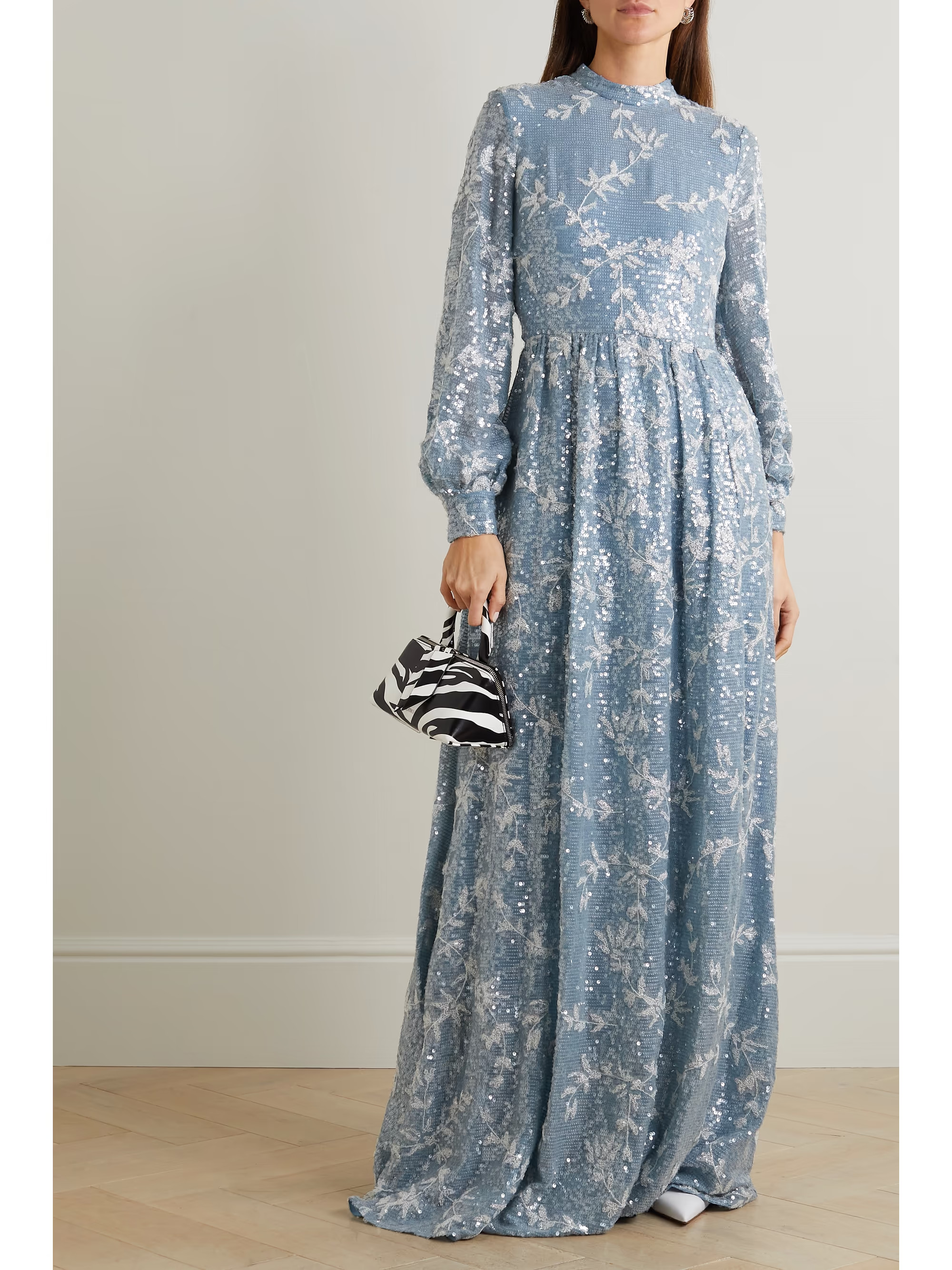 Kara sequined embroidered chiffon gown | NET-A-PORTER (US)