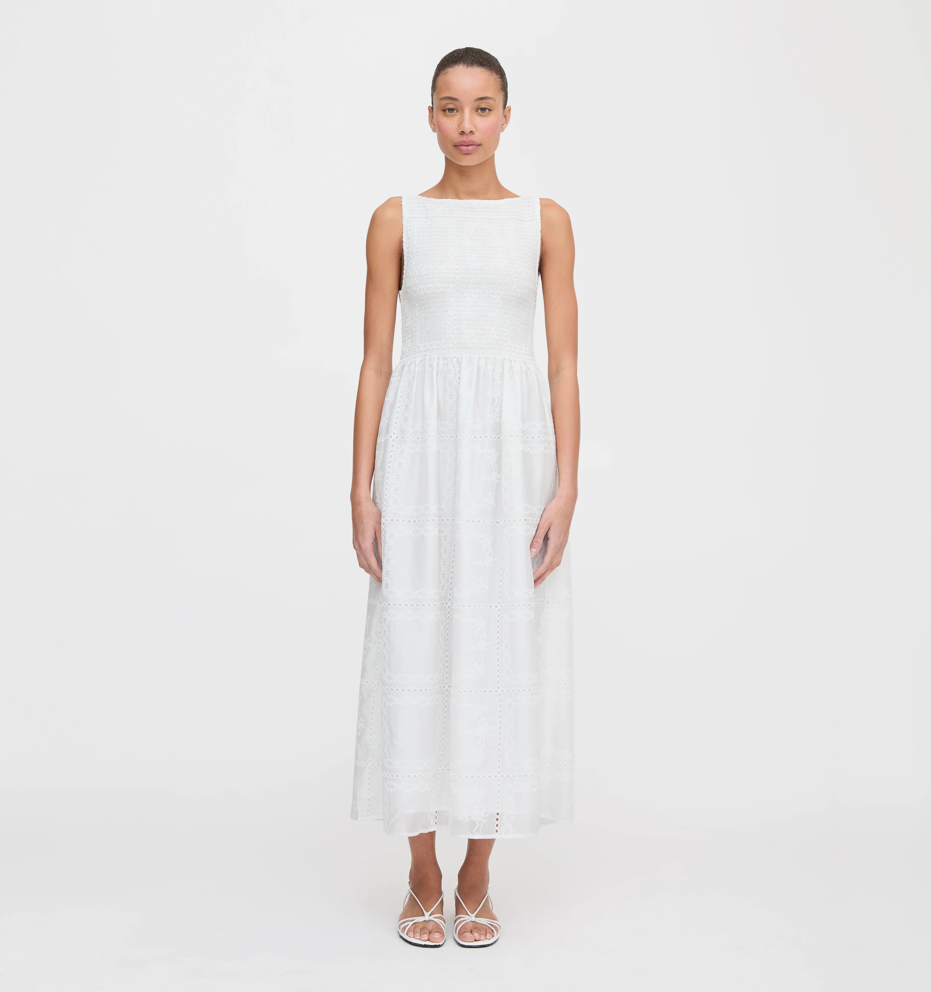The Cosima Nap Dress - White Patchwork Organza | Hill House Home US
