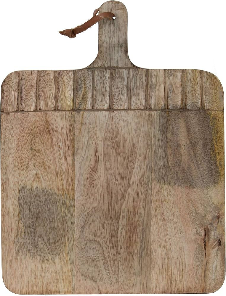 Foreside Home & Garden Wide Cutting Board Rectangle Hand Carved Wood Serving | Amazon (US)