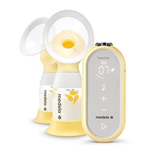 Medela Freestyle Flex Breast Pump, Closed System Quiet Handheld Portable Double Electric Breastpump, Mobile Connected Smart Pump with Touch Screen LED Display and USB Rechargeable Battery | Amazon (US)