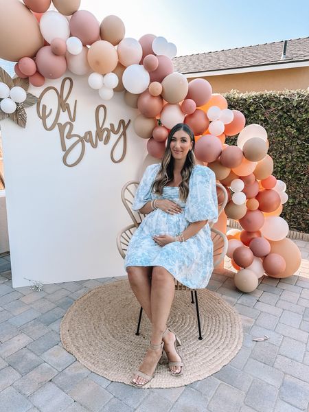 Baby shower dress would also be cute for any summer events or weddings! Wearing tts L, works pregnant or not. Size up if in between. 
Summer dress, maternity outfit, floral dress 


#LTKbump #LTKwedding #LTKcurves