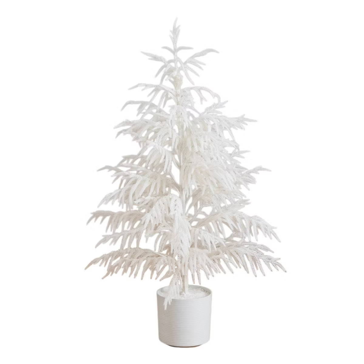 Nearly Natural 4' Artificial Real Touch White Norfolk Island Pine Christmas Tree with Natural Loo... | Target