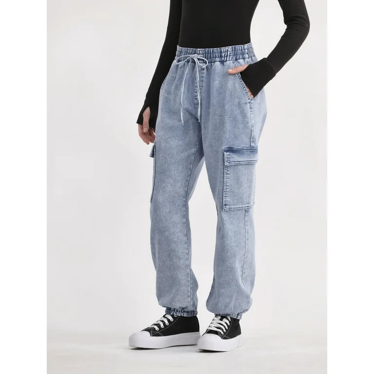 No Boundaries Utility Cargo Joggers, 27.5” Inseam, Women's and Women's Plus | Walmart (US)