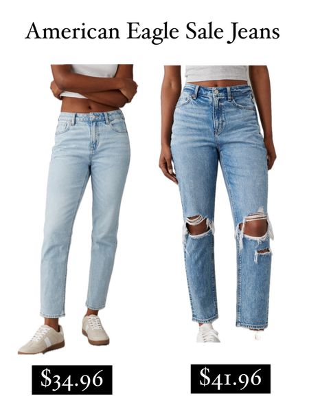 Still on the hunt for some good jeans and I love the way these #AmericanEagle Jeans look and they both are on sale right now!!! #dailydeal #jeans #momjeans

#LTKFindsUnder50 #LTKStyleTip #LTKSaleAlert