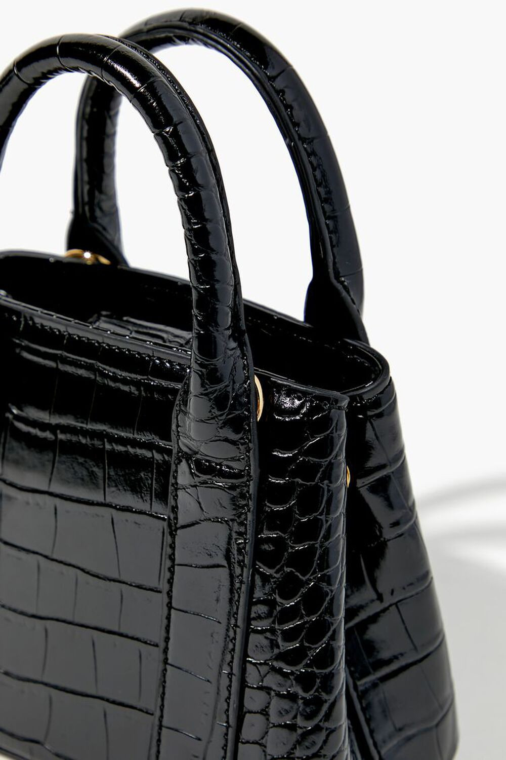 Faux Patent Croc Leather Handbag | Forever 21 (US)