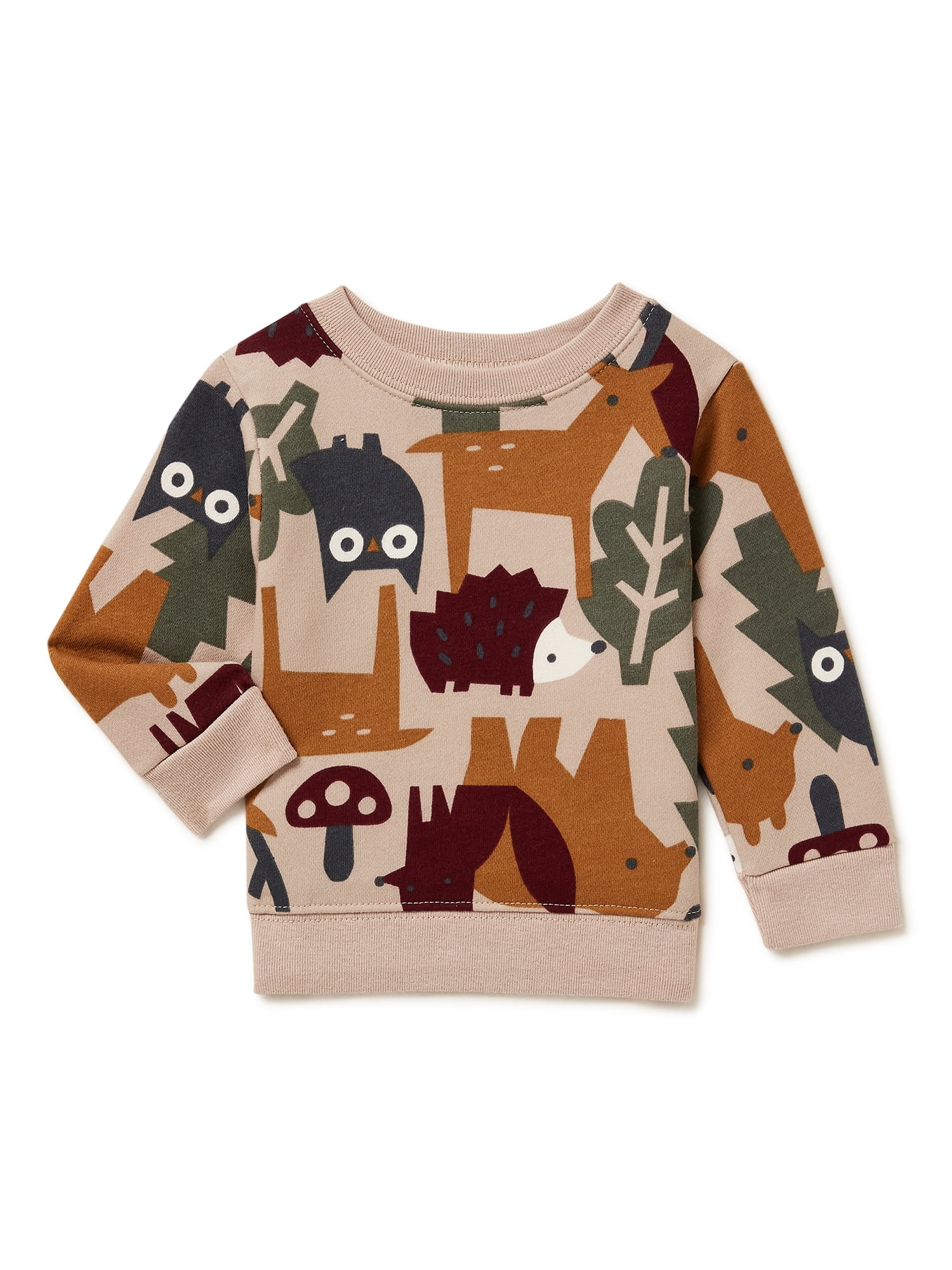 Garanimals Baby Boys Print Fleece Sweatshirt, Sizes 6 Months-24 Months - Walmart.com | Walmart (US)