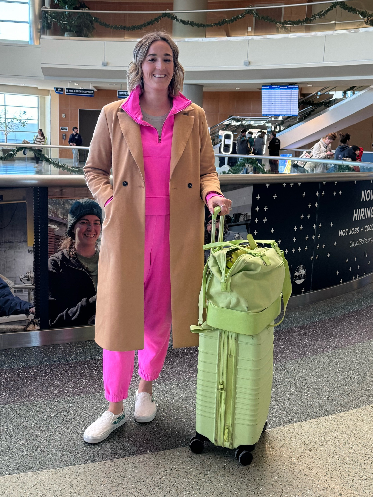 I love all the bright fun colors! My luggage color is sold out but this is the BEST luggage I’ve ever had!!! I use the Mini Weekender and the Carry On sizes and they are perfect!!

The trench coat is super warm and so pretty and the sweat suit is SO COMFY!

Happy Travelling!!

#LTKGiftGuide #LTKTravel #LTKMidsize