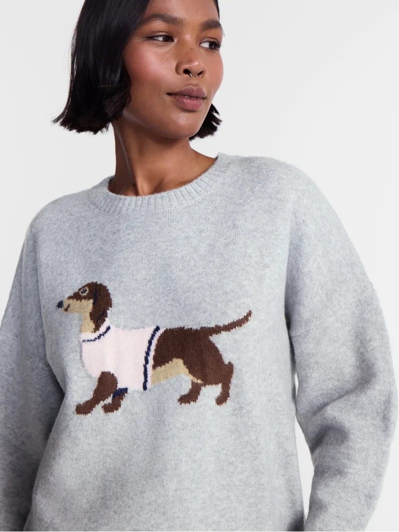 No Boundaries Motif Sweater, Lightweight, Women's and Women's Plus XXS-4X | Walmart (US)