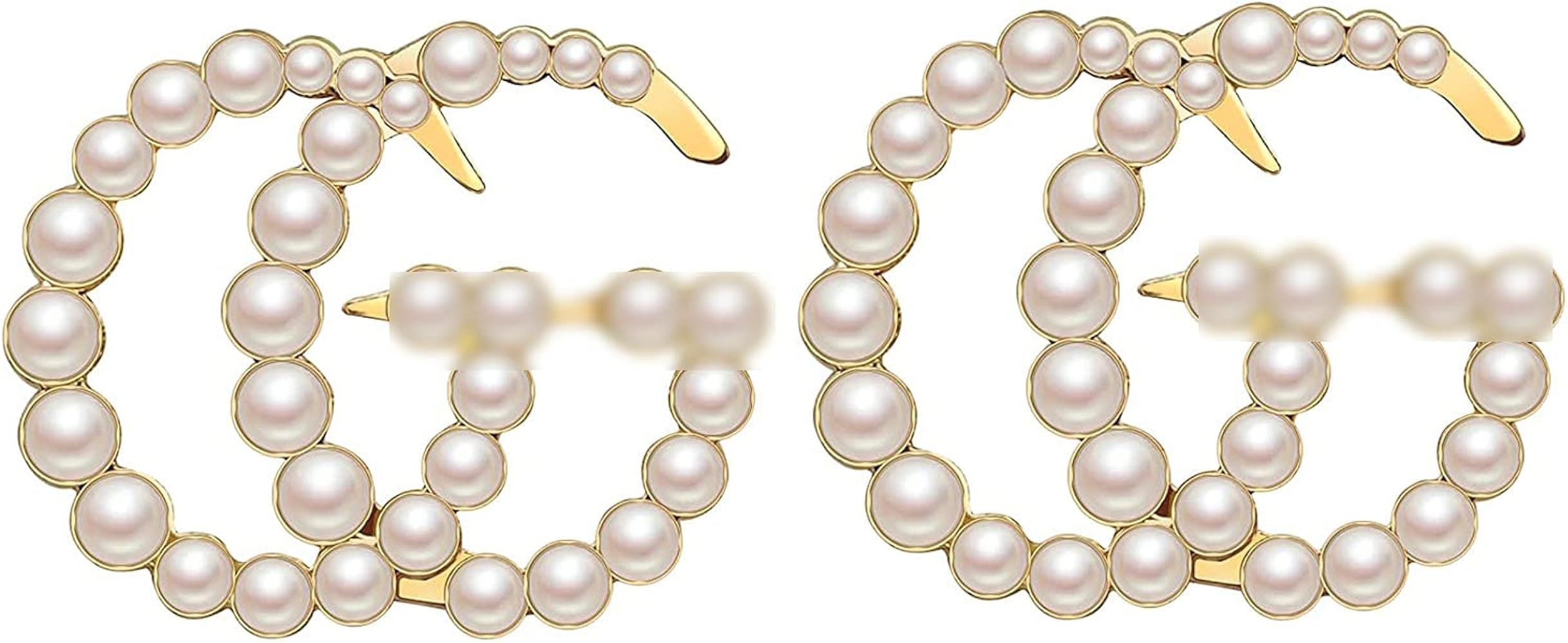 Initial Pearl Alphabet Letter G Earrings Rhinestone Personalized Ear Studs fit Women Girls | Amazon (US)
