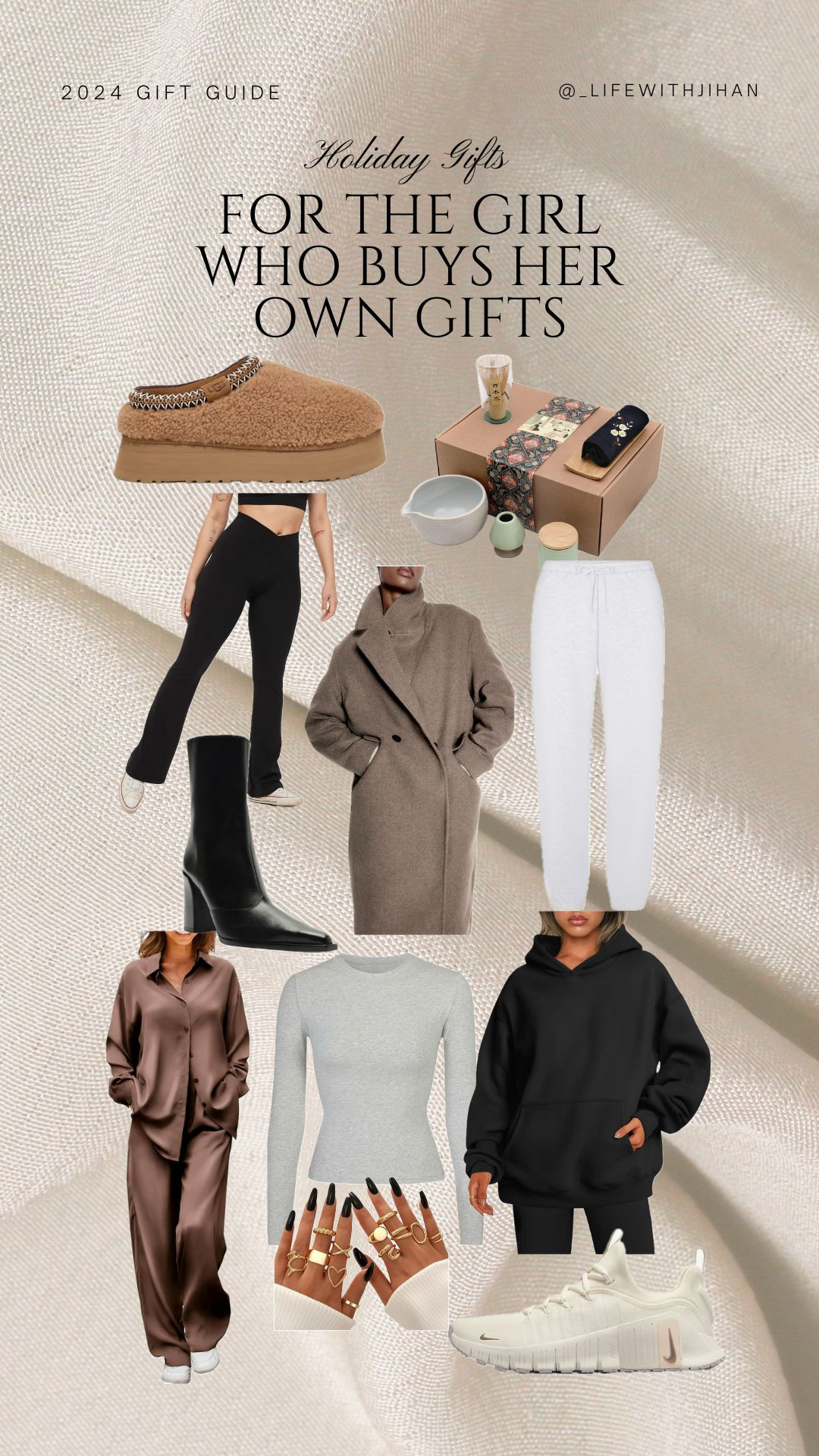 I hardly see gift guides on my FYP for the girls who treat themselves and buy their own Christmas gifts every year. So if thats you, here you go🤗. 

I think these are very practical and realistic gift ideas for the millennial woman! Perfect for a christmas wishlist. Enjoy. #giftguide #giftguideforher #giftideasforher #christmasgiftideas #christmasgiftguide  #blackgirltiktok  
#holidayshopping #holidaygiftguide #christmaslist 
@UGG® @Amazon Fashion @Amazon Home @Schutz Shoes @Nike @H&M @SKIMS @aerie   

 

#LTKCyberWeek #LTKGiftGuide #LTKHoliday