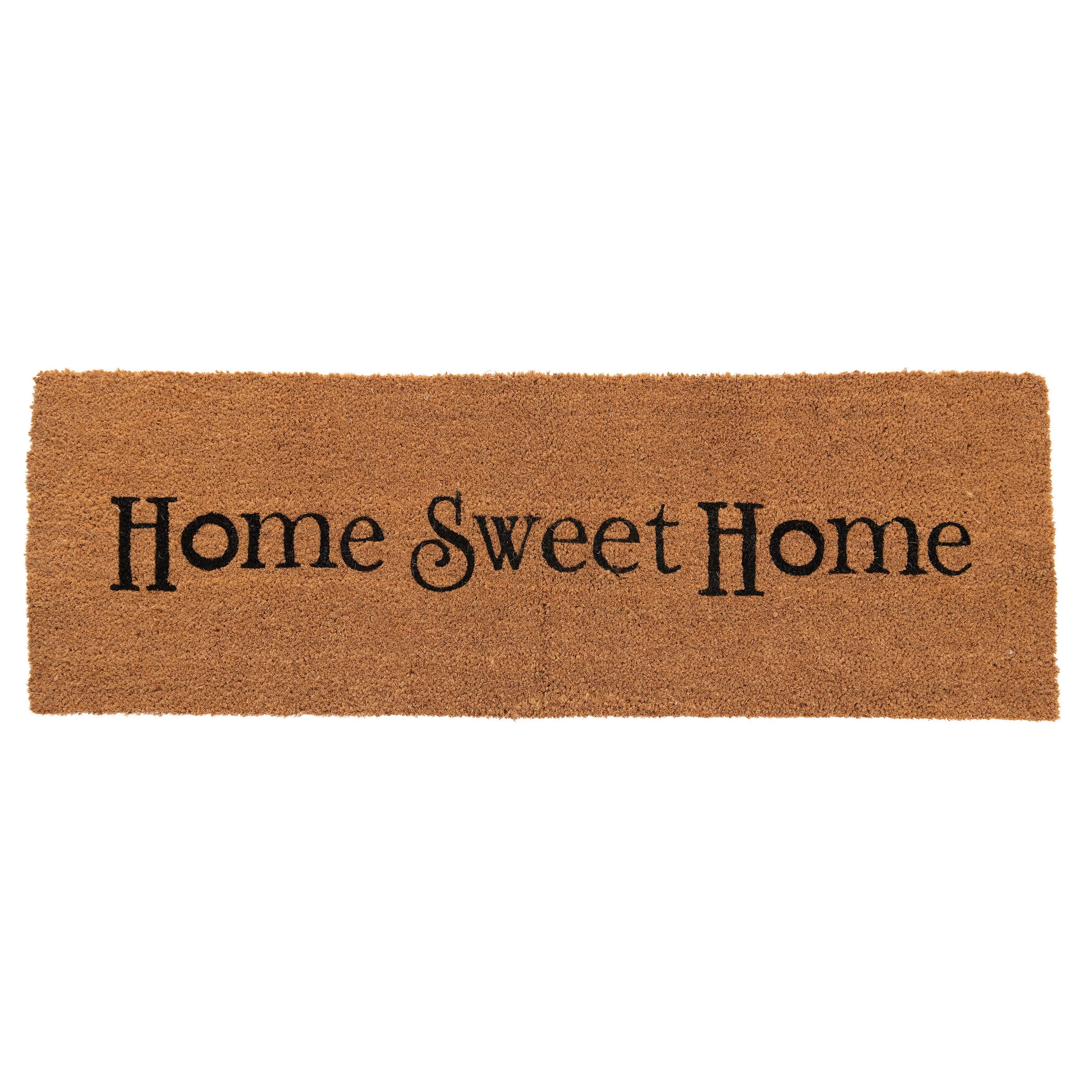 Creative Co-Op Natural Coir Double Doormat "Home Sweet Home" | Walmart (US)