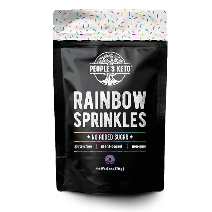 Keto Sprinkles, 6 oz. Larger Value Size, Dye Free, Non-GMO, Plant-Based, Vegan, Gluten Free, All ... | Amazon (US)