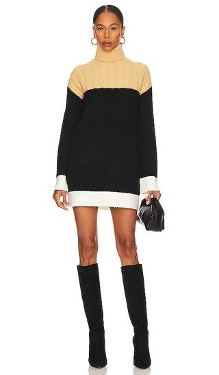 Kane Sweater Dress in Nude & Black | Revolve Clothing (Global)