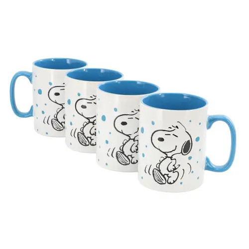 Gibson Freckled Joy Snoopy 17 Ounce Stoneware Mug Set in Blue at Nordstrom | Nordstrom