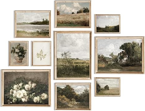 uniro Vintage Wall Art Decor Prints Farmhouse Wall Decor Vintage French Country Canvas Wall Art P... | Amazon (US)