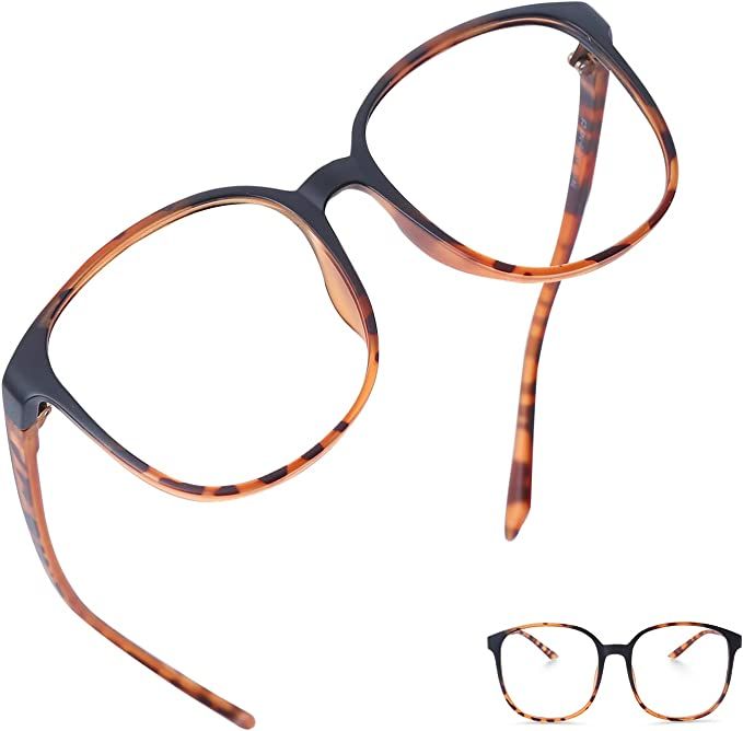 ILLAOI Blue Light Blocking Glasses Oversized - Computer Reading Leopard Print Frame Glasses for W... | Amazon (US)