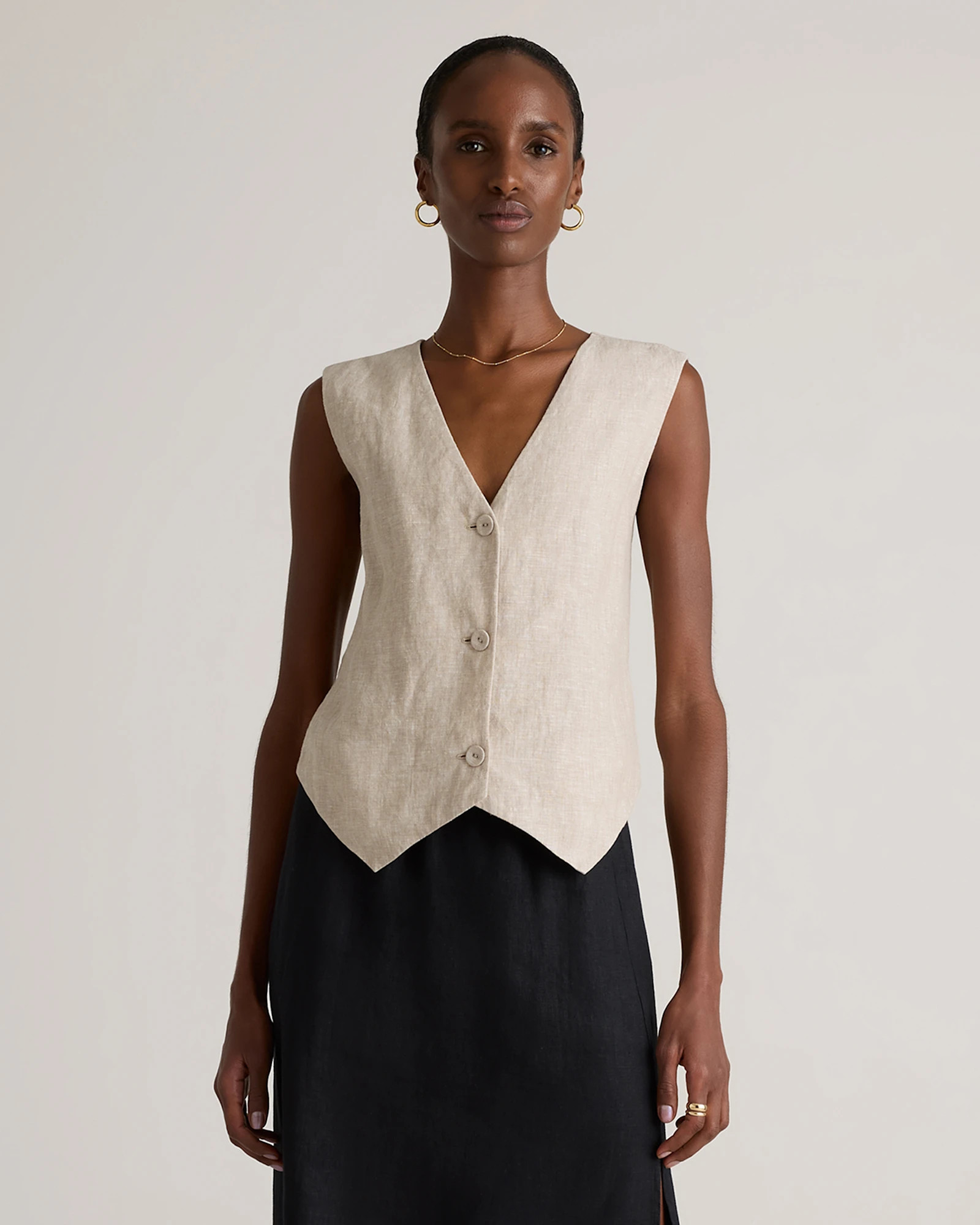 100% European Linen Vest | Quince