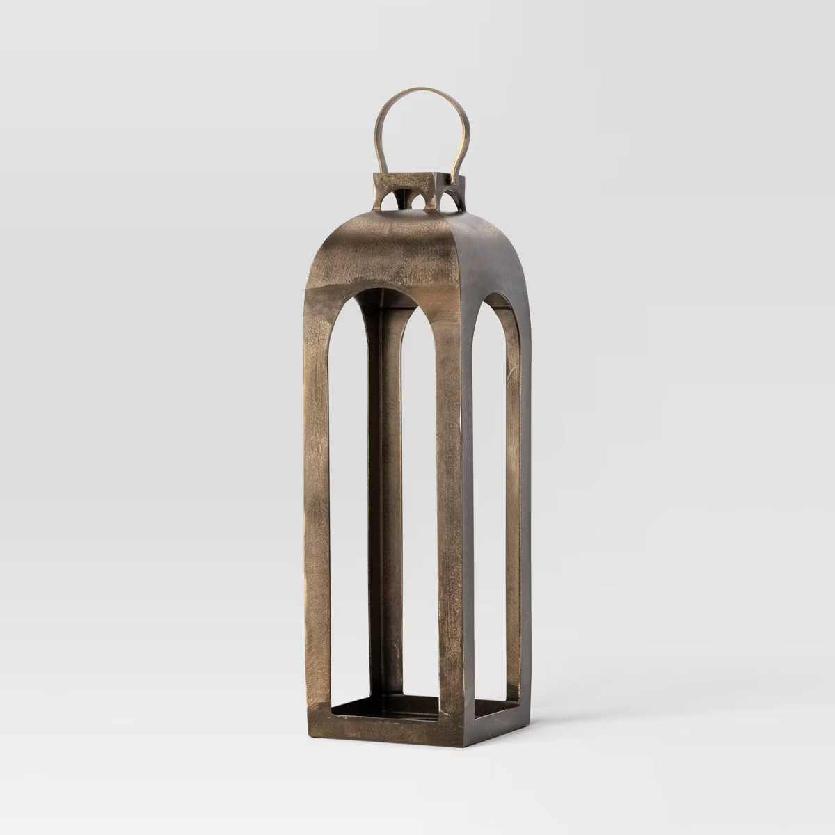 Pillar Cast Aluminum Lantern Candle Holders Gold - Threshold™ | Target