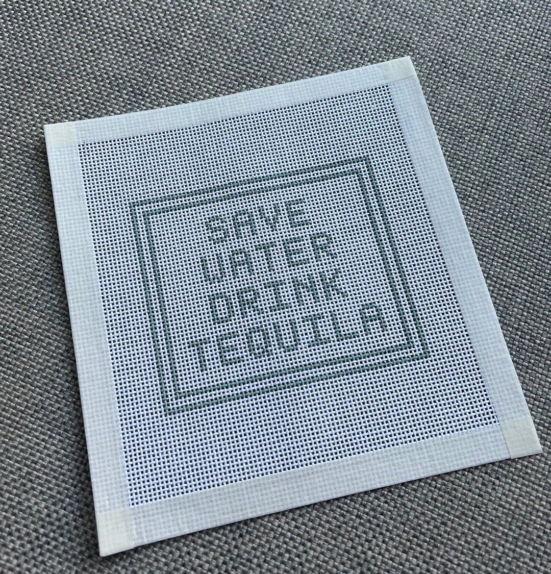 Save Water Drink Tequila Needlepoint Canvas 13in Mesh Hand Painted 4.75 X 4 Inches - Etsy | Etsy (US)