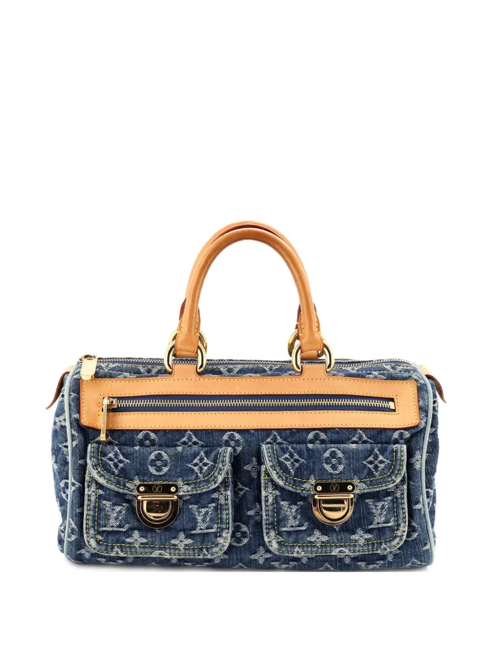 Louis Vuitton Pre-Owned Neo Speedy Bag Denim handbag - Blue | Farfetch Global