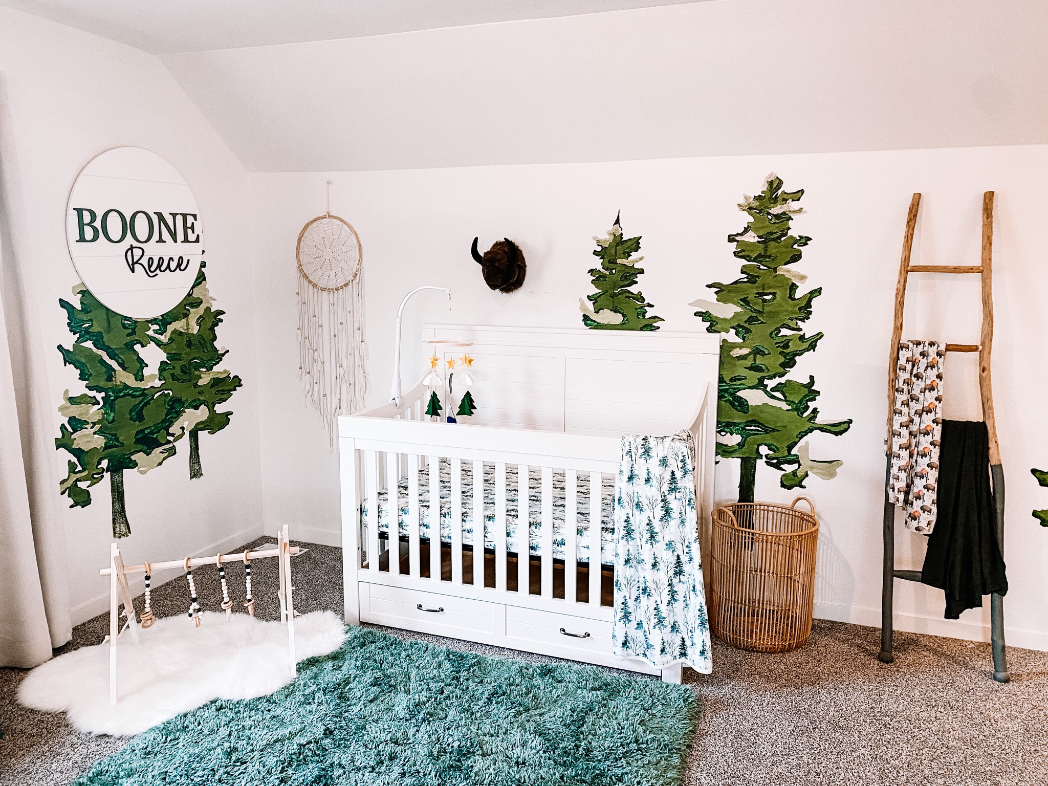 Baby nursery, baby crib, farmhouse crib, boys room, boys nursery, woodland room, bedroom decor, woodsy nursery, trees 

#LTKfamily #LTKhome #LTKkids