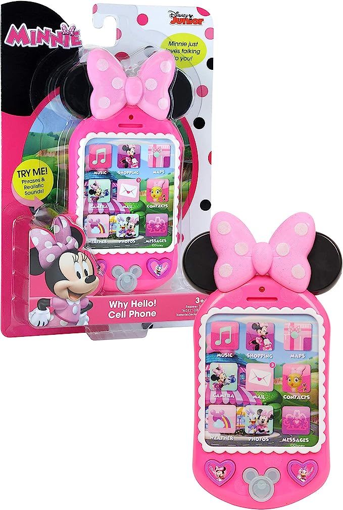 Minnie Bow-Tique Why Hello Pretend Play Cell Phone, Lights and Sounds, Kids Toys for Ages 3 Up by... | Amazon (US)