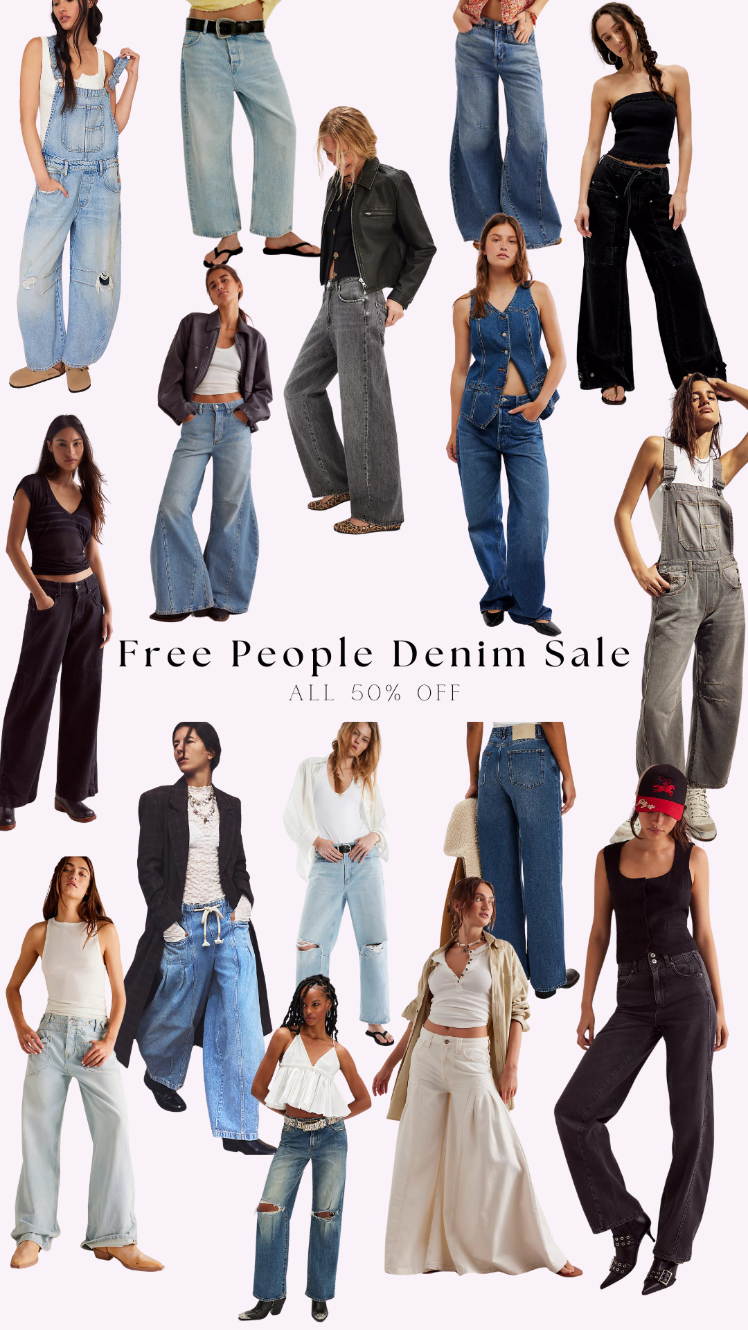 Free People Denim 50% off. YES!!!! 

 #LTKSaleAlert #LTKFindsUnder100 #LTKStyleTip