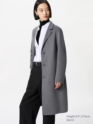 WOMEN'S DOUBLE FACE CHESTER LONG COAT | UNIQLO AU | Uniqlo Australia