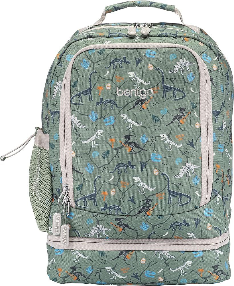 Bentgo Kids 2-in-1 Backpack & Insulated Lunch Bag (Dino Fossils) | Amazon (US)