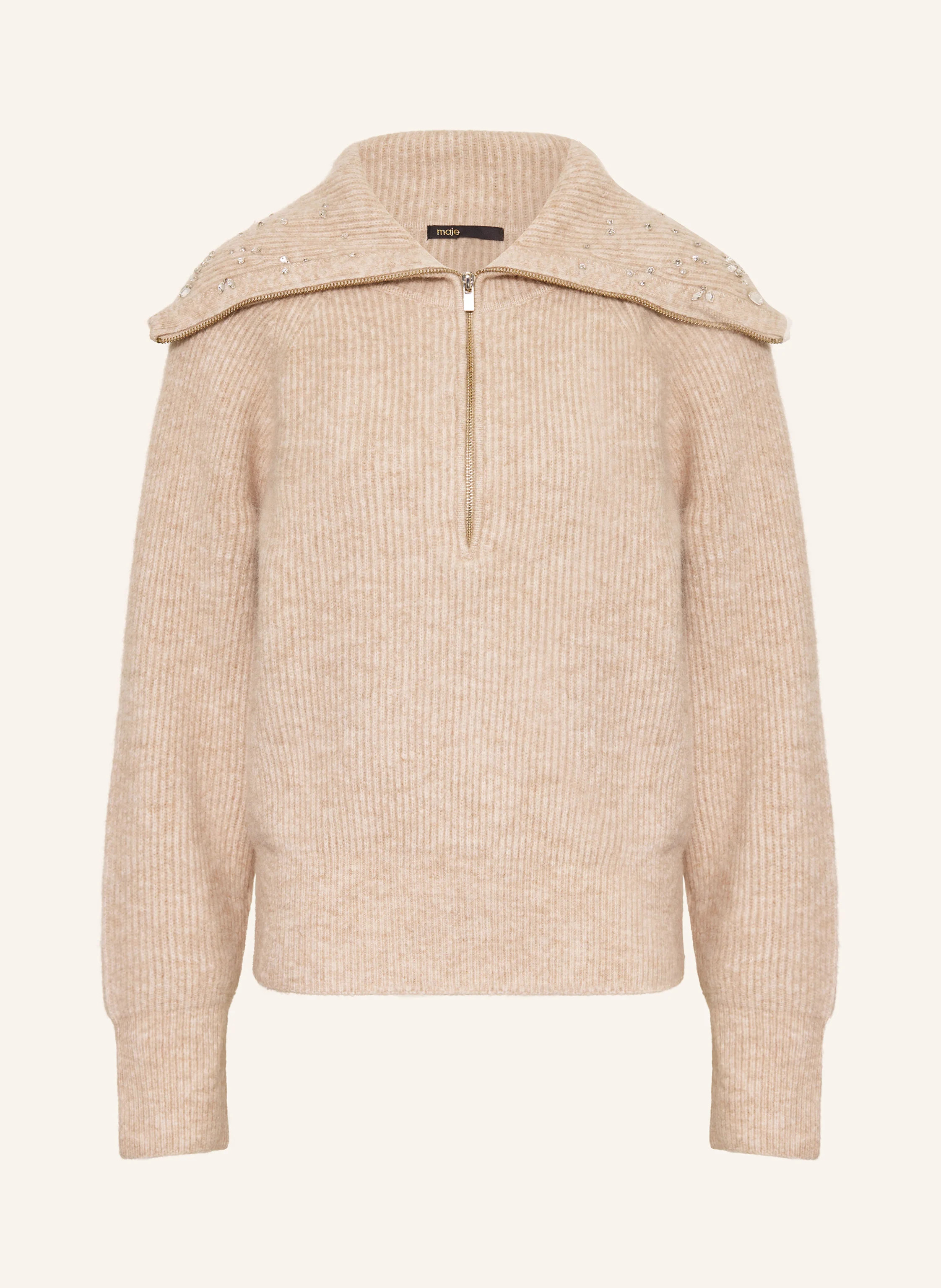 maje Troyer mit Schmucksteinen in beige / silber | Breuninger (DACH)