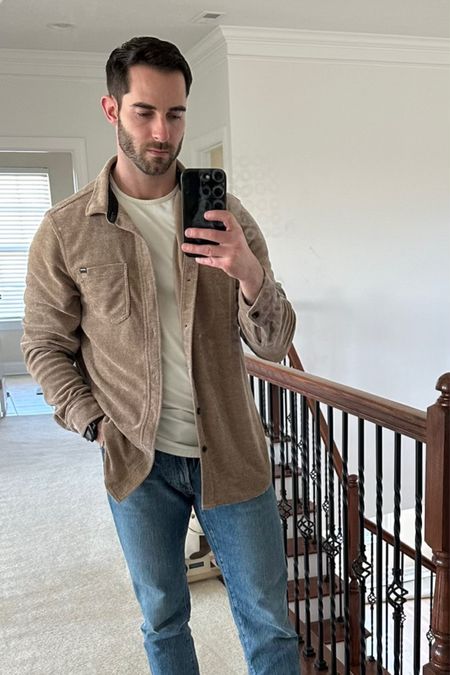 Men’s outfit of the day, casual, corduroy, shirt, jacket, jeans, and a T-shirt. My go to day-to-day outfit.

#LTKfindsunder50 #LTKmens #LTKstyletip