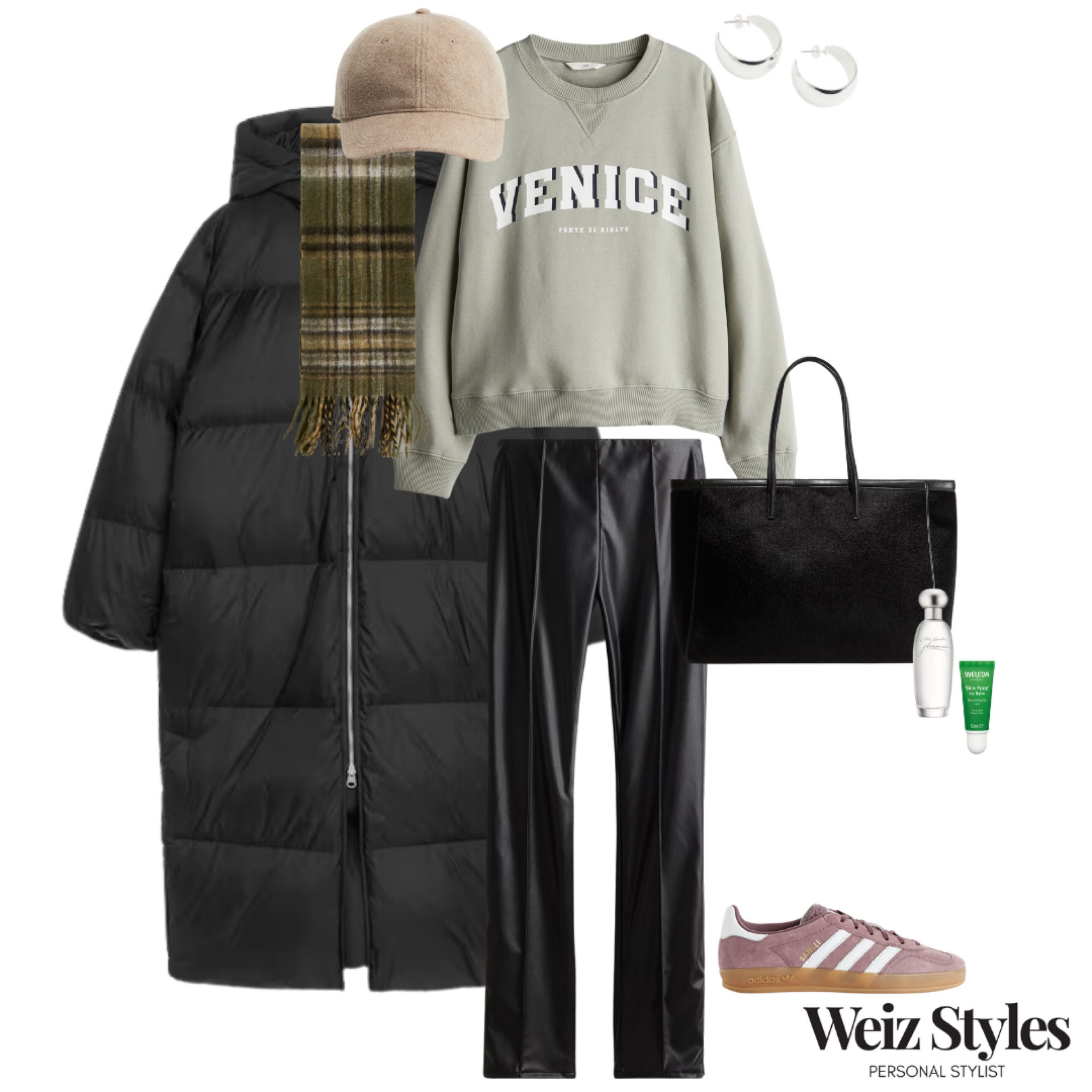 A super cool athleisure look for the weekend ✨ living the slogan sweatshirt and lilac adidas gazelles 😍 it’s layering season! 

Head to www.weizstyles.com to find out how I can help you on your style journey 💖

Louise x

Personal stylist, styling, ootd, neutral aesthetic, London, Weiz styles, shopping, outfit of the day, uk, confident, handbag, bag, perfume, fragrance, lipstick, lip, elevate your style, feel good, flat lay, shopping, high street, designer, ltk, autumn, leather look leggings, Venice sweatshirt, casual, cool, puffer coat, safe, black, H&M, arket, mango, adidas, gazelle, local, soft, muted, cap, cos, scarf, check, neutral, green, silver hoops, earrings, lip balm, hand bag, womenswear, casual, weekend, comfy, trendy, layers, trending, elevated

#LTKautumn #LTKstyletip #LTKuk