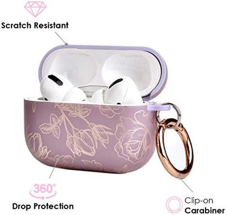 Velvet Caviar Flower AirPods Pro Case Floral Cover for Girls with Keychain - Protective Hard Cases C | Amazon (US)