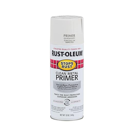 Rust-Oleum 7780830 Stops Rust Spray Paint, 12 Ounce, Flat White Clean Metal Primer, 12 Fl Oz | Amazon (US)