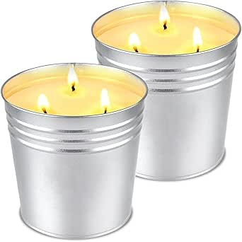 Citronella Candles Outdoor Large - 2 x 15oz 3-Wick Bucket Candle for Home Patio Candle up to 180 ... | Amazon (US)
