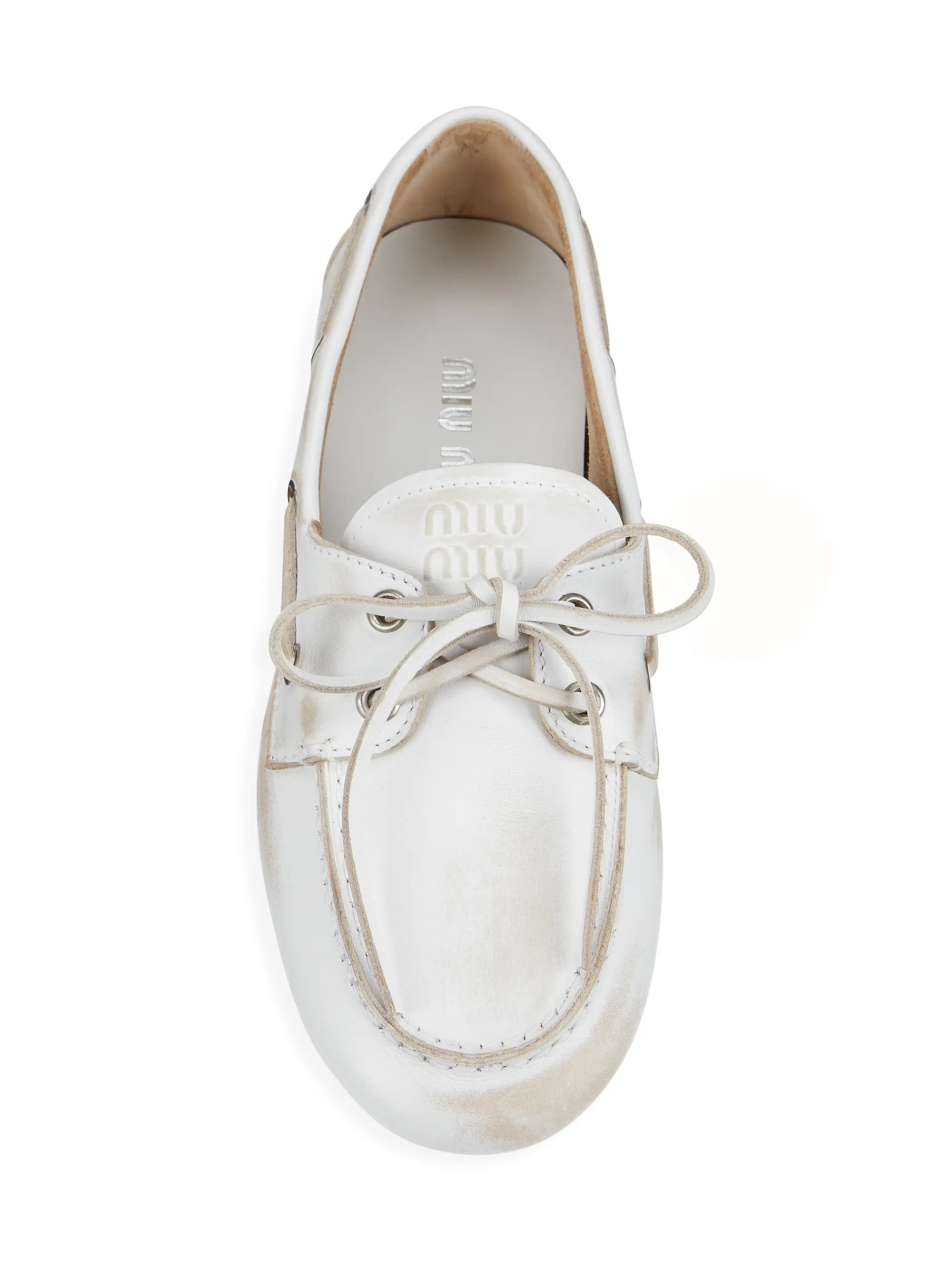 Distressed Leather Boat Shoes | Saks Fifth Avenue