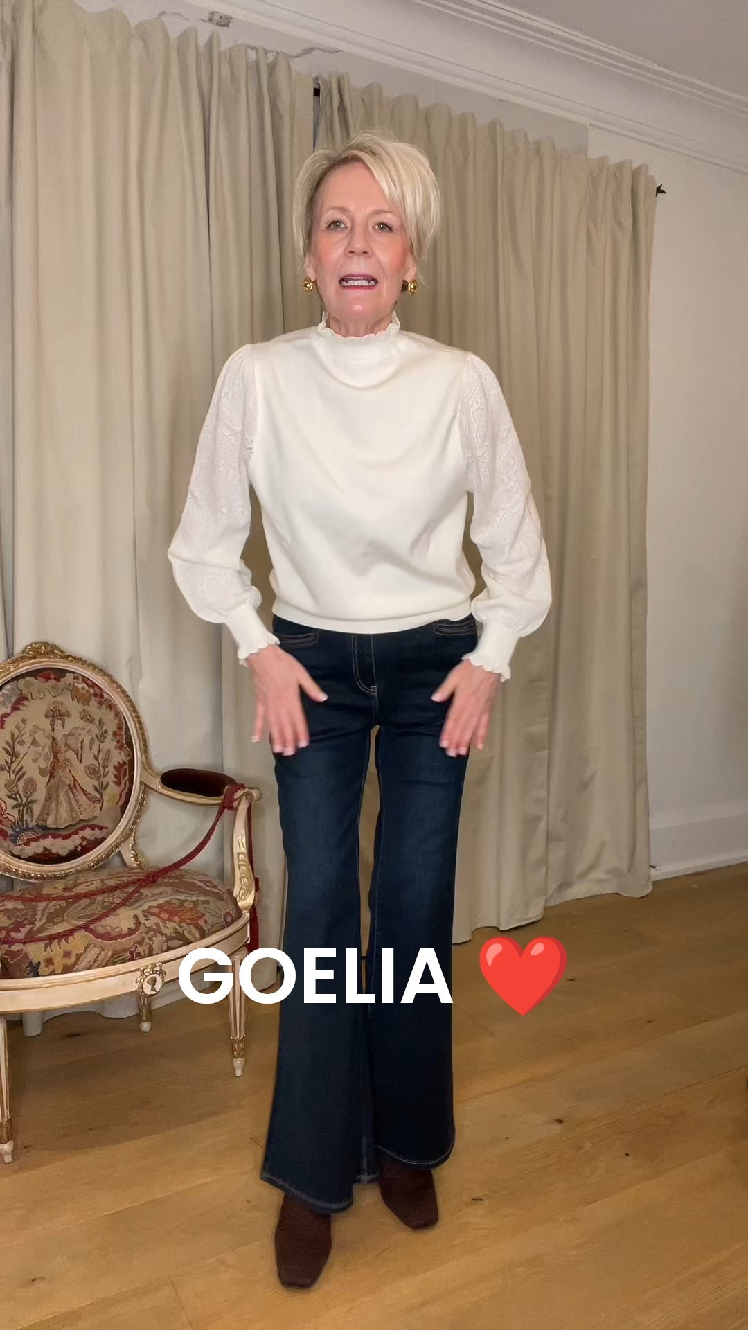 Casual look from @goelia! The jeans are lined so you can wear them in warm weather! Loving the button option. The turtleneck I cannot say enough about. The details are gorgeous. Add a fun WARM jacket and you are set! 🥰#casualchic

#LTKjeans #LTKwinter #LTKfall