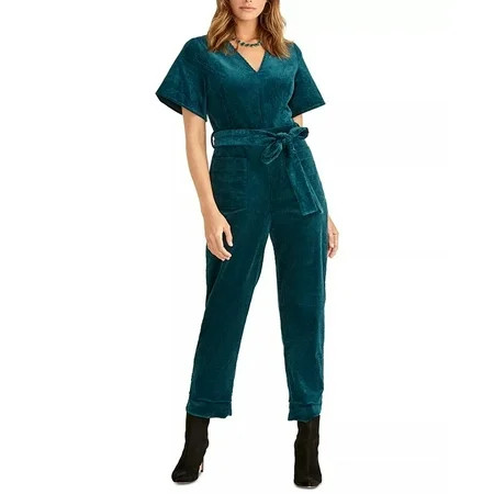 Rachel Roy Women s Ribbed Velvet Jumpsuit Blue Size 4 | Walmart (US)
