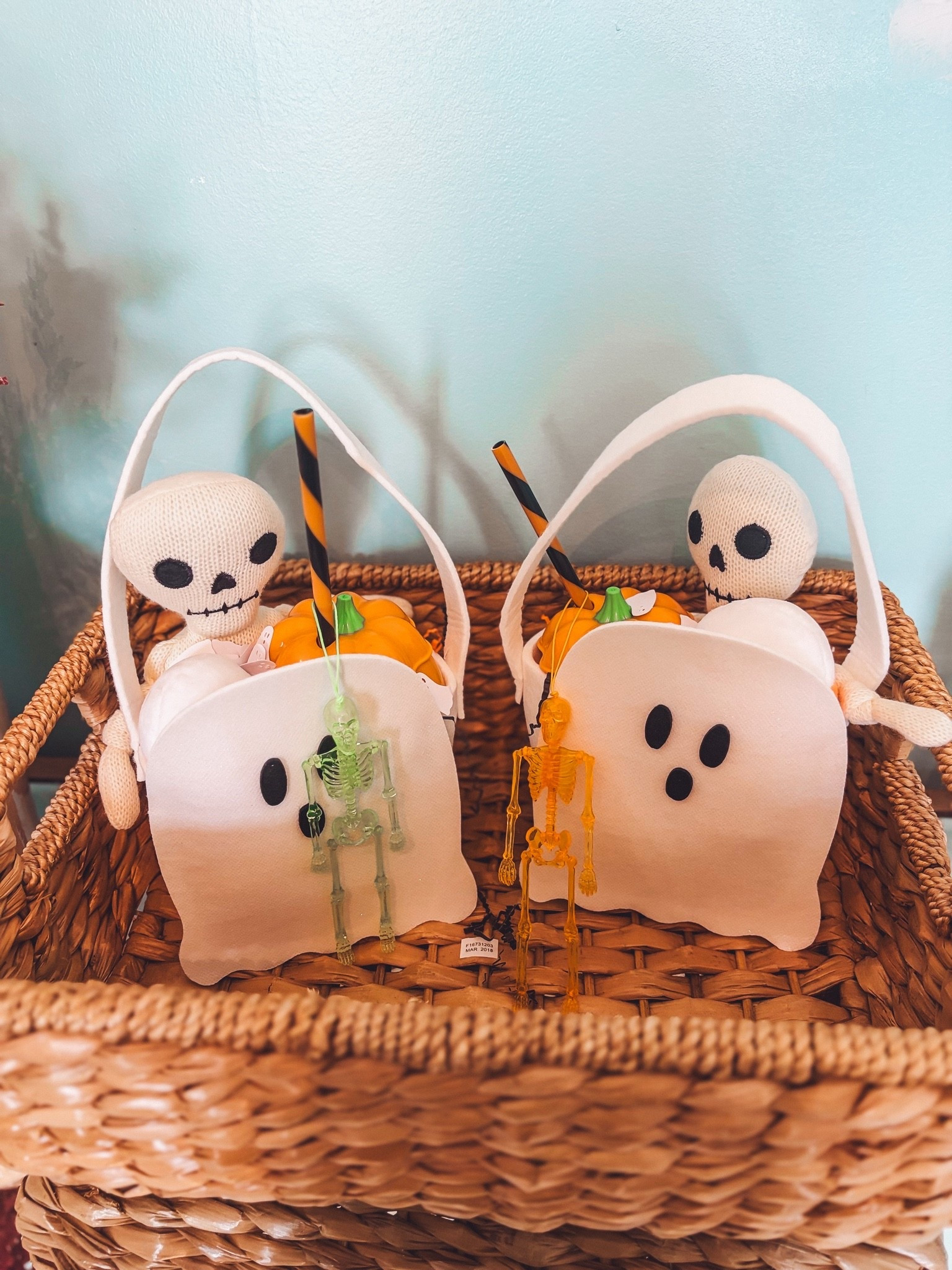 Kids Halloween boo basket