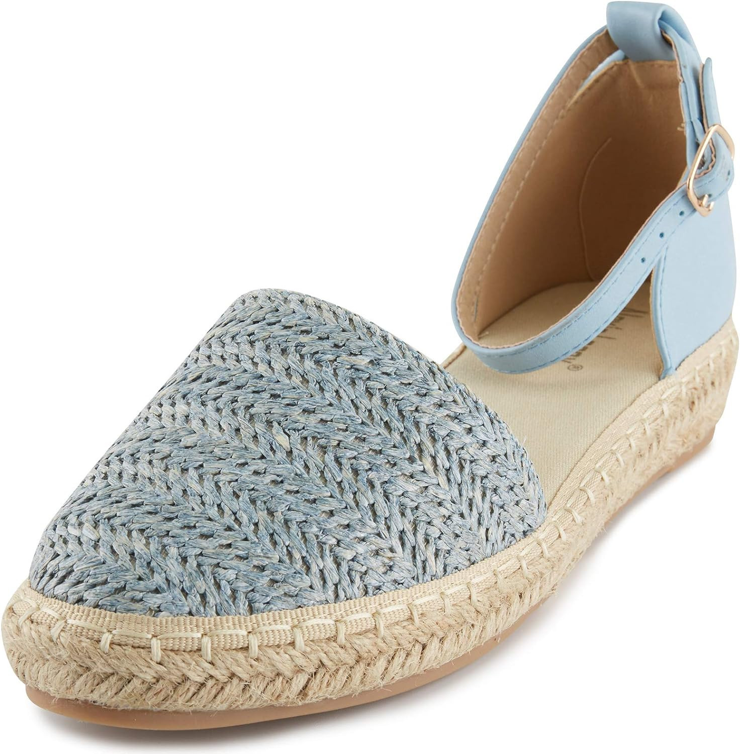 Alexis Leroy Women's Closed Toe Braided Ankle Strap Platform Espadrille Sandals | Amazon (US)