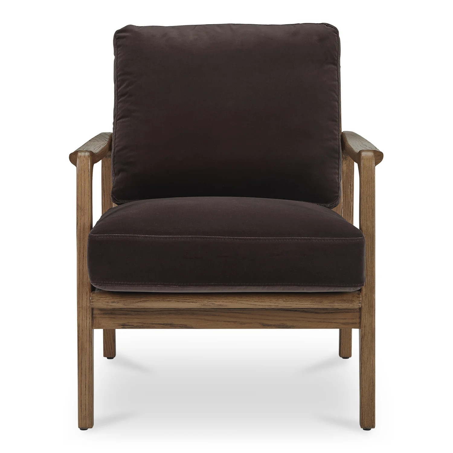 Moe's Home Collection Fearne Accent Chair Dark Brown Fabric Chairs | Walmart (US)