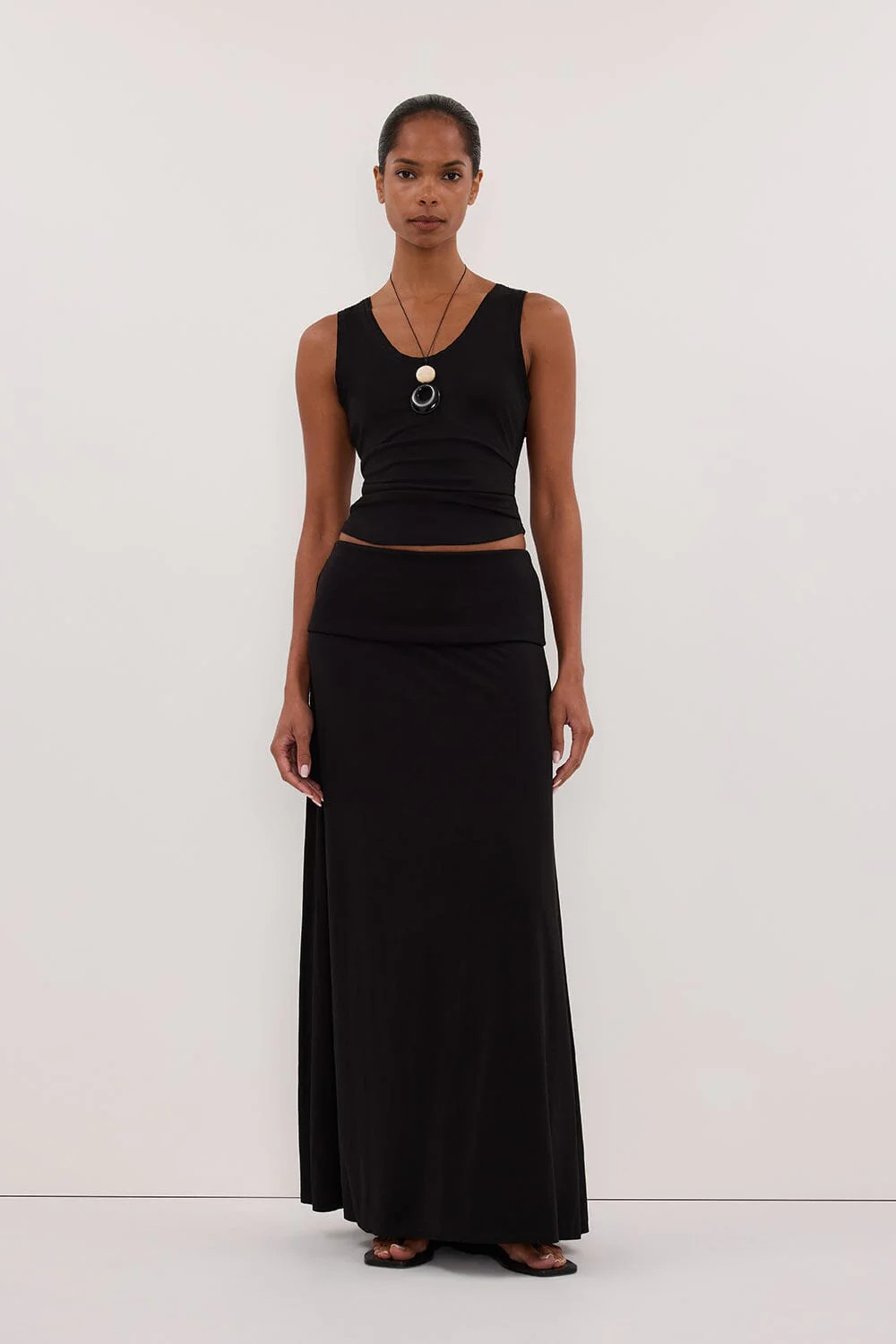 JULIE BLACK MODAL BLEND SLEEVELESS TANK | DISSH
