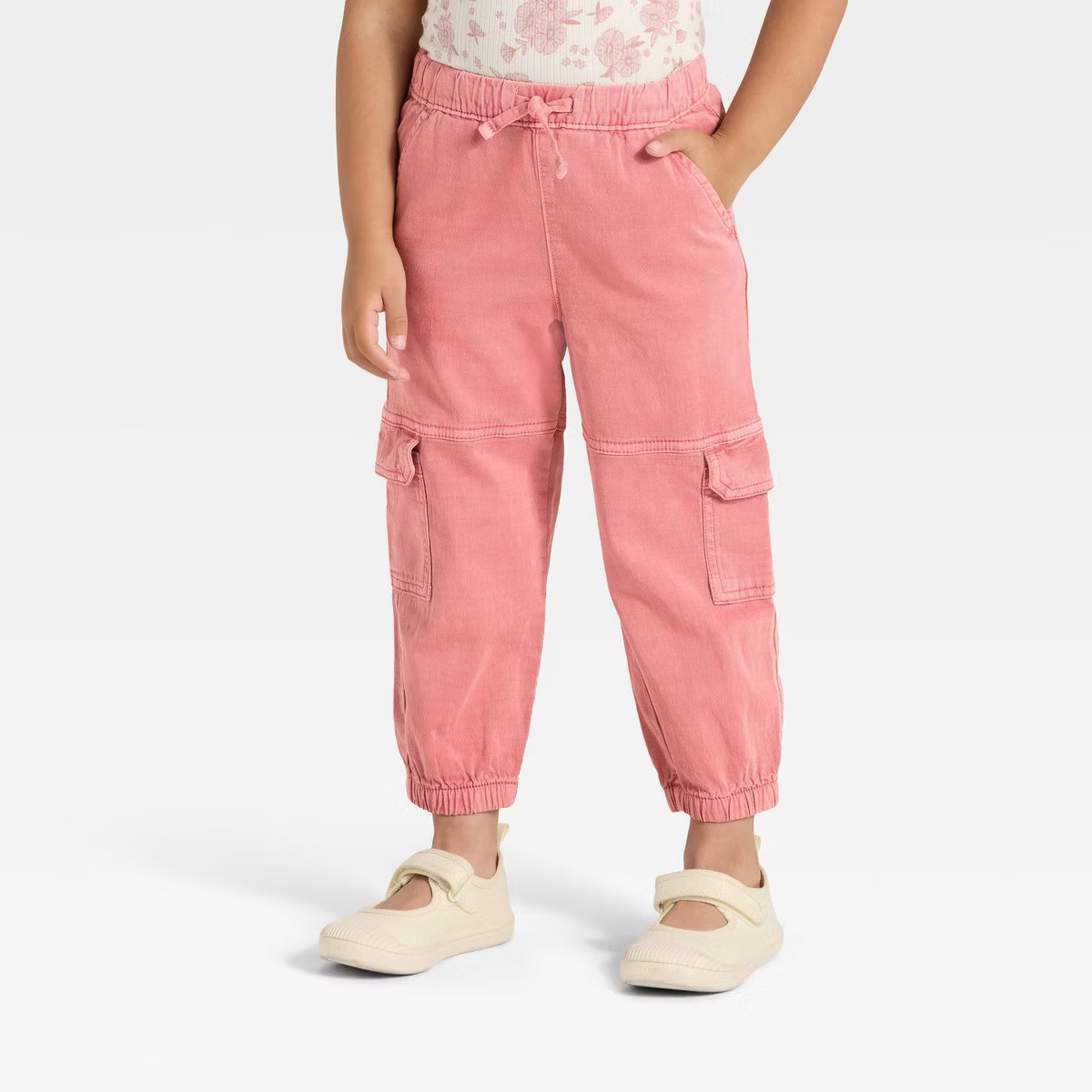 Toddler Girls' Cargo Jogger Pants - Cat & Jack™ Dark Mauve 3T | Target