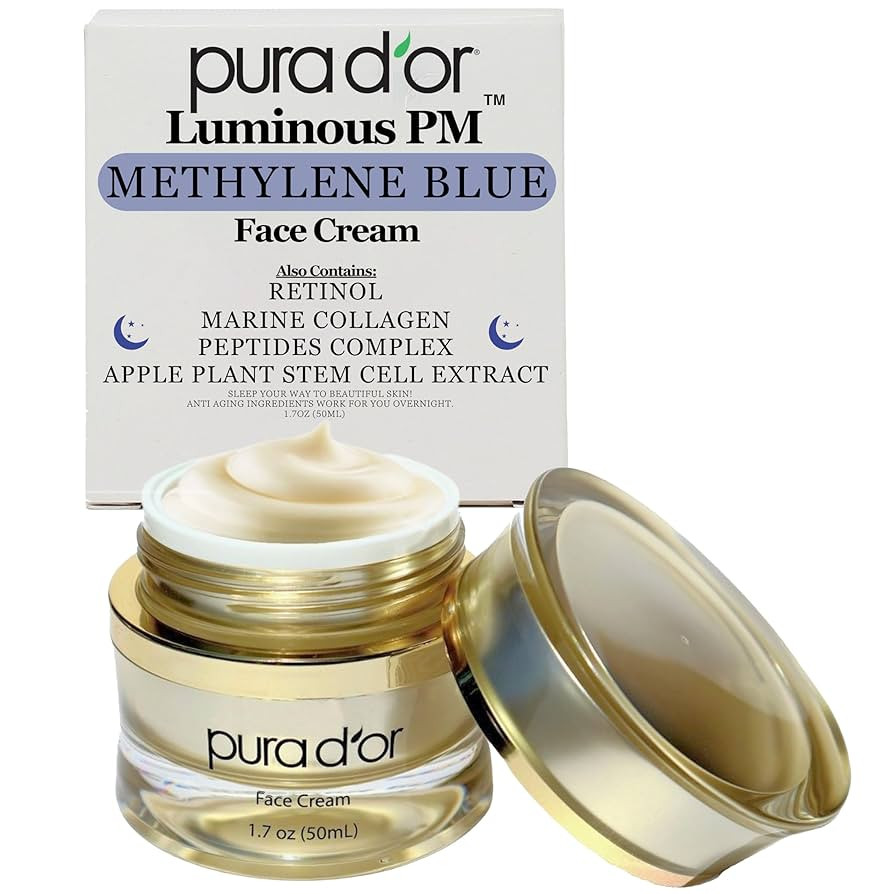 PURA D'OR 1.7 Oz Luminous PM Face Cream - Methylene Blue, Marine Collagen, Retinol, Peptides, App... | Amazon (US)