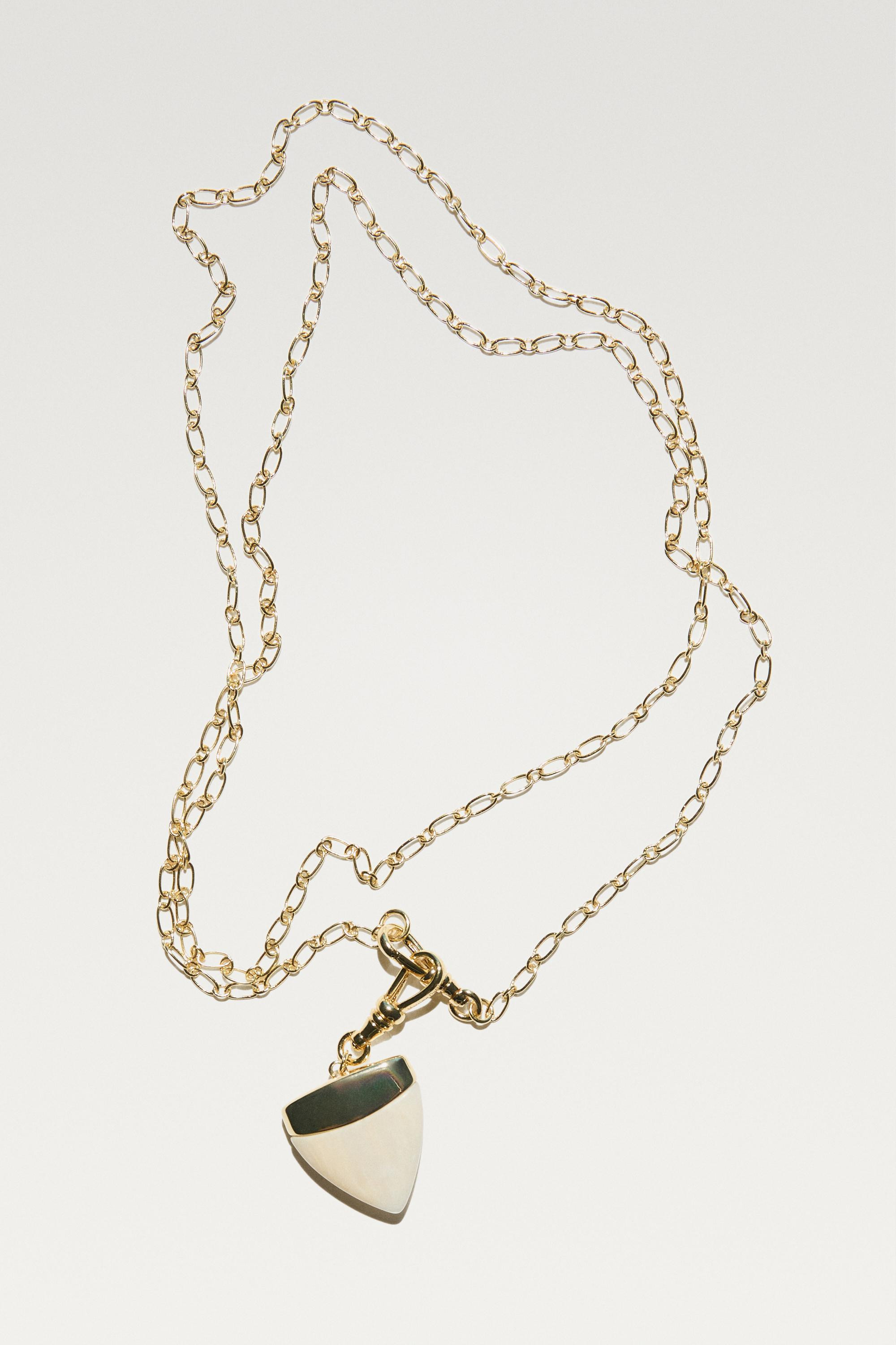Stone tusk necklace | Massimo Dutti US