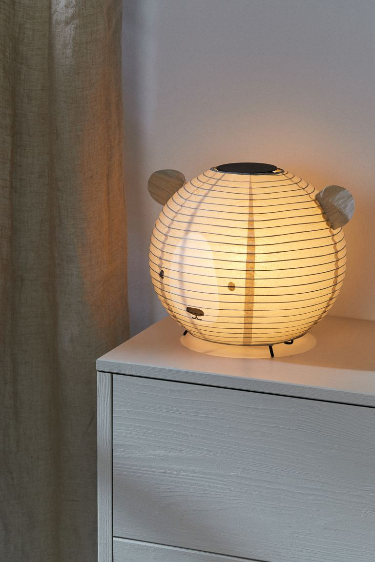Lampe de table en papier de riz - Beige clair/ours - Home All | H&M FR | H&M (FR, IT, ES, PT, BE)