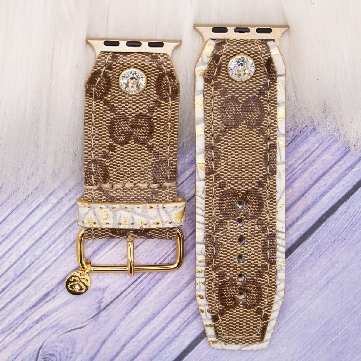 Ready to Ship - (Size 2) Sivella Band (Sleek/Layered) in Upcycled Crystal Monogram Gg With Luxe W... | Sparkl