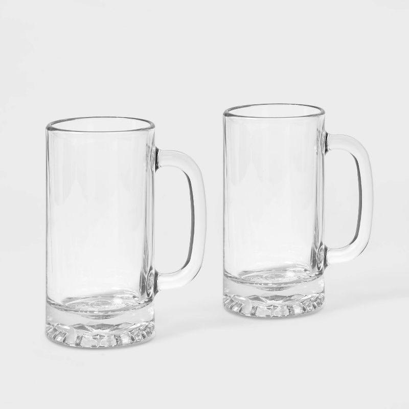 16oz 2pk Glass Beer Mugs - Threshold&#8482; | Target