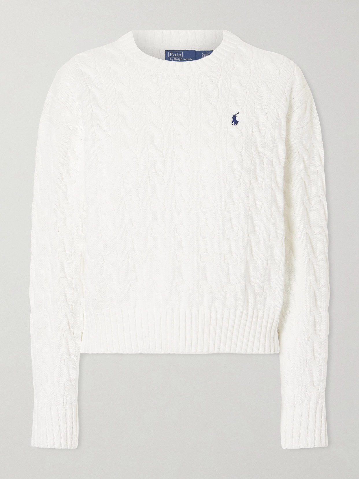 Polo Ralph Lauren - Cable-knit Cotton Sweater - White | NET-A-PORTER (US)